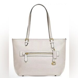 Coach Cream Pebble Leather Tote Bag
